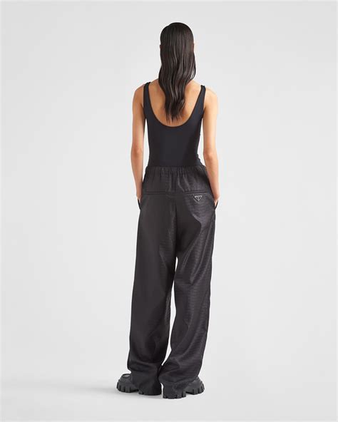 prada sport nylon pants|Prada nylon off shoulder top.